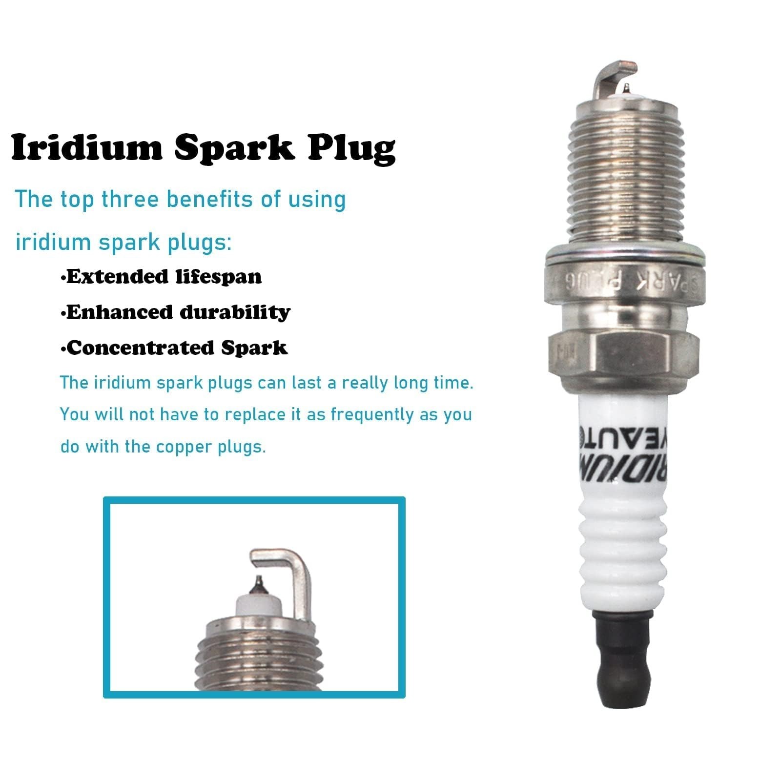 UF591 Ignition Coil Pack 22448ED800 and Iridium Spark Plug Set of 4 Fit for N…