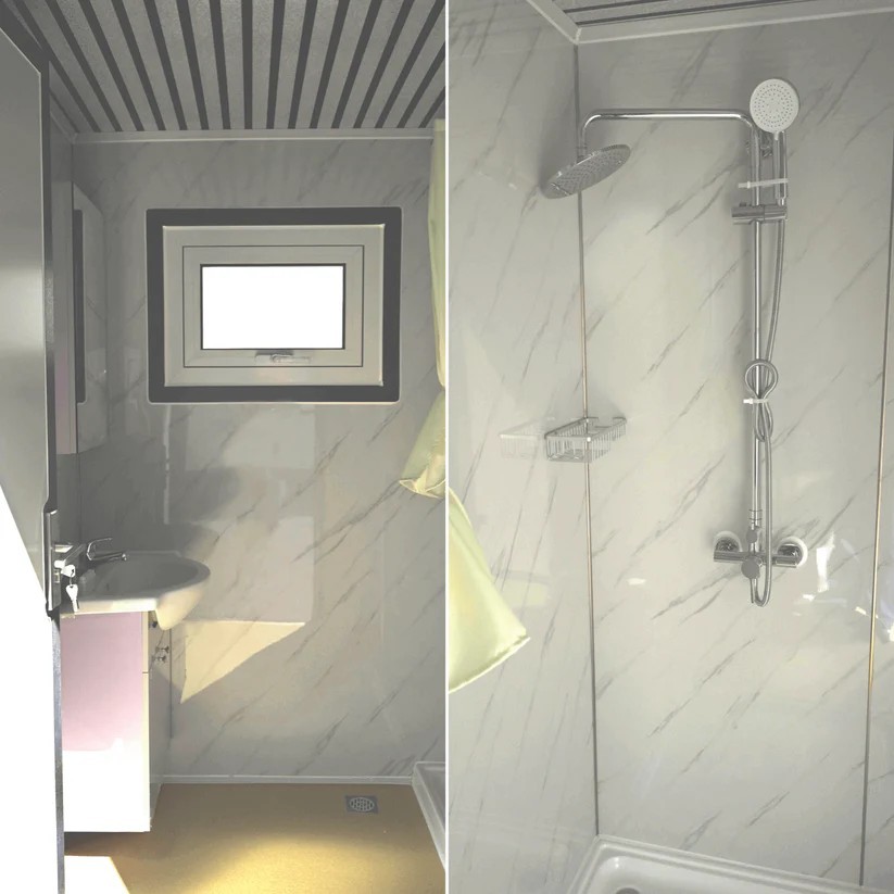 Bastone Private Toilet Stalls w/ Sink &Showers Mobile Toilet Portable Restrooms