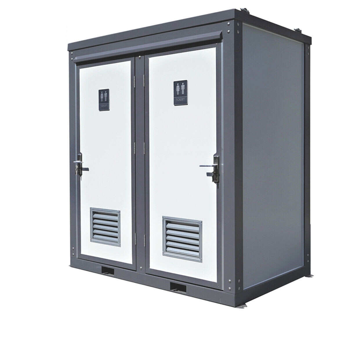 2 Stall w/2 Sinks Toilets Bathroom Bastone Dual Portable Restroom Mobile Toilet