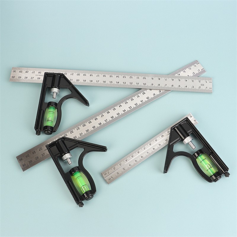Angle Square Measuring Tools Set Precise Adjustable Combination Spirit Level