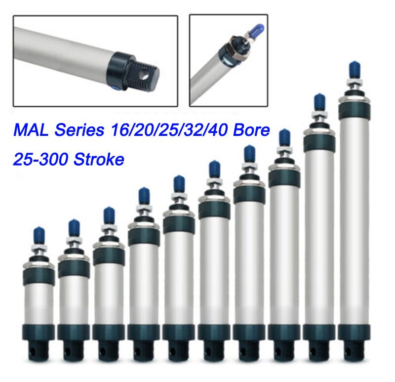 MAL Mini 16/20/25/32/40 Bore Pneumatic Air Cylinder Single Rod Double Acting Lot