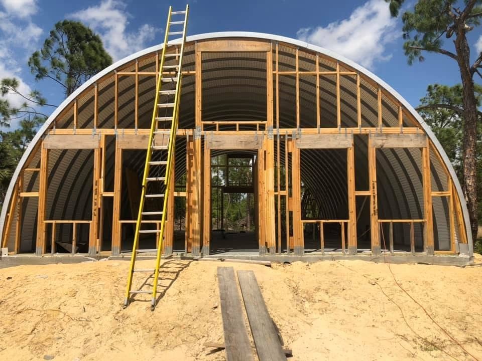 32x50x17 DuroSPAN Steel Building Quonest Home Homested Open Ends DIY Off Grid