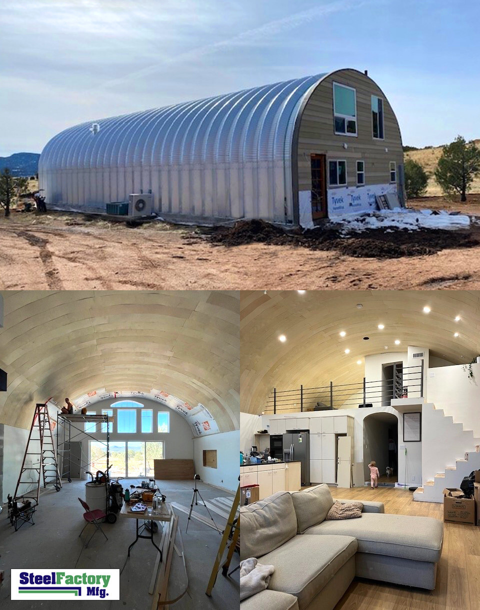 S30x40x17 Steel Factory Mfg Prefab Metal Building Custom Home Open End Kit