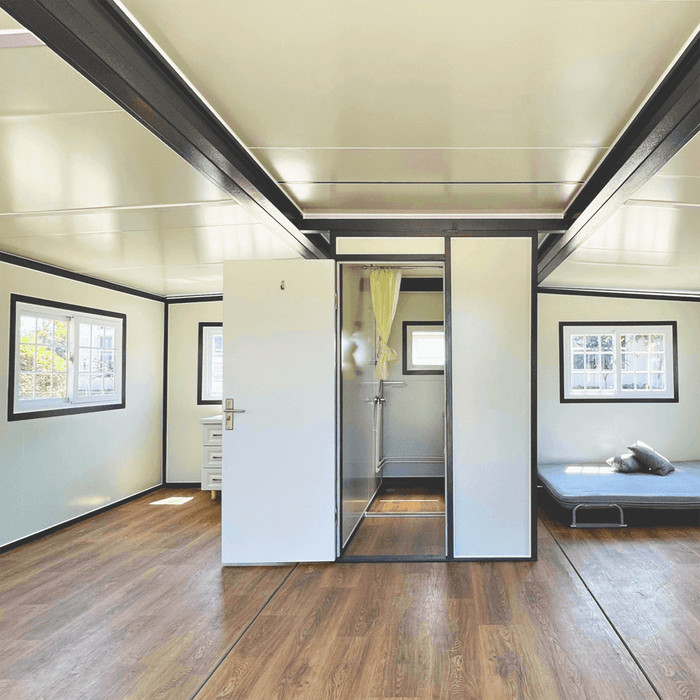19ftx20ft Expandable Prefab Mobile House w/ Cabinet Mobile Home Container Homes