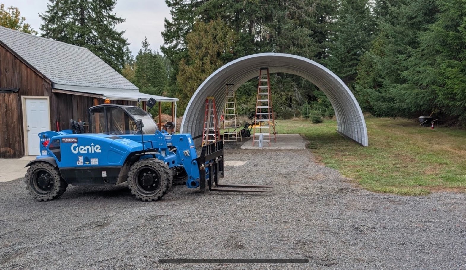25x25x12 DuroSPAN Steel Arch Utility DIY Building Kit Open Ends Factory DiRECT