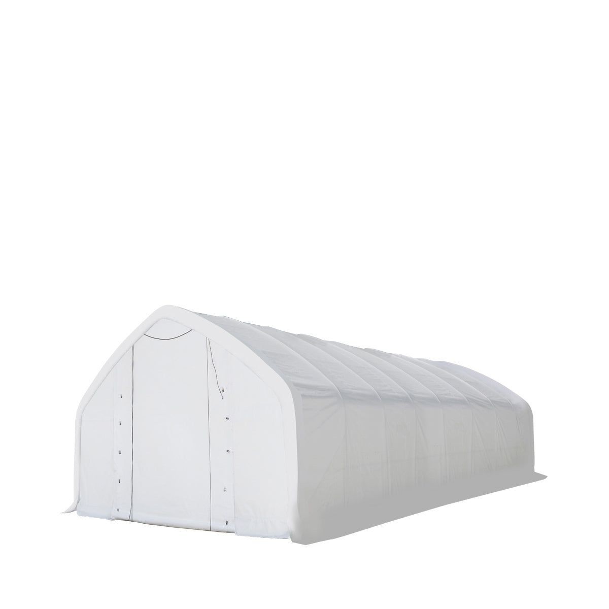 20x40ft Heavy-Duty Storage Shelter, 12ft Peak & Drive-Thru Door