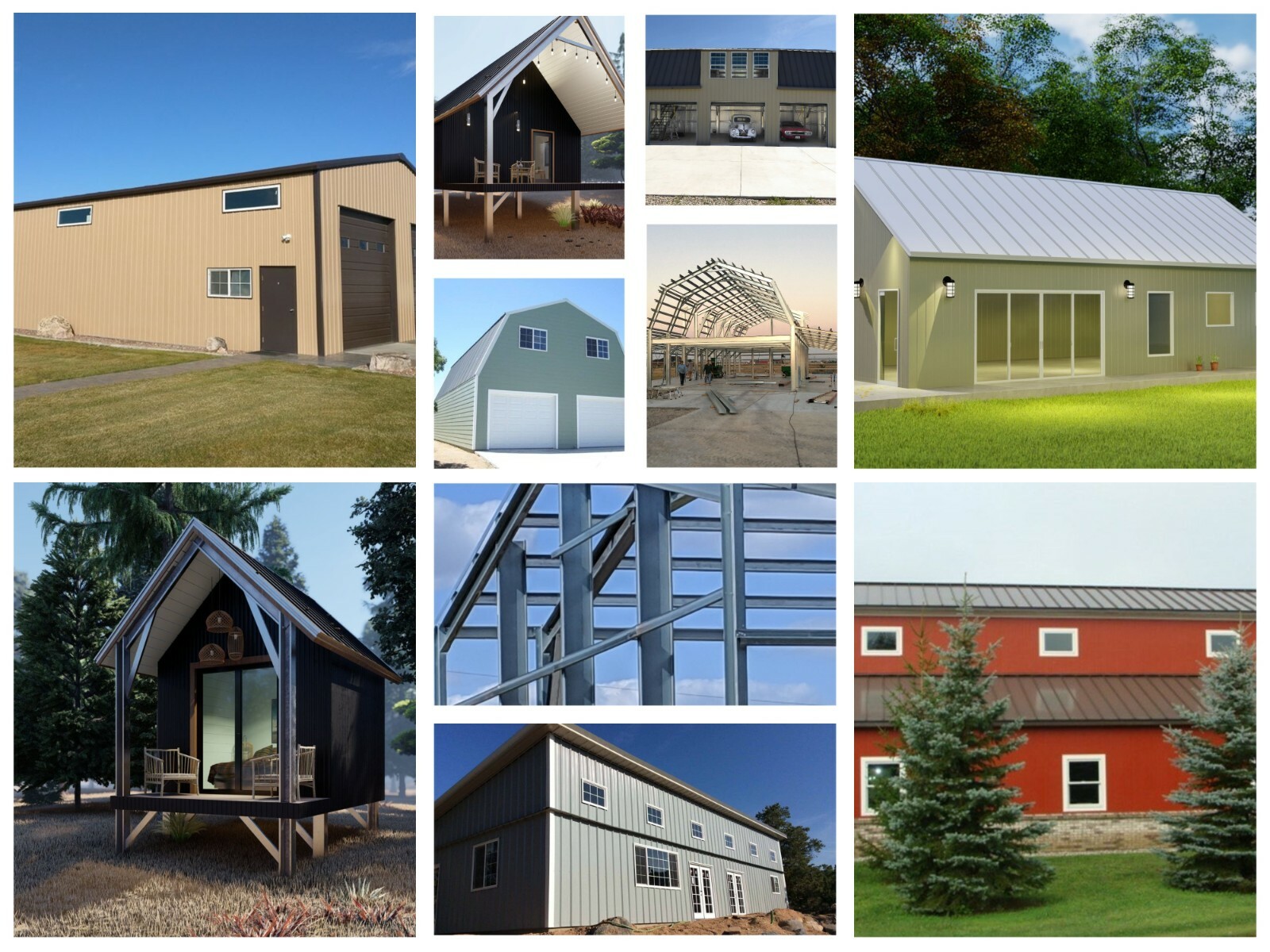 Easy and Affordable to Build 15 x 20 Gambrel Roof Cabin Kit, Made from Hurricane