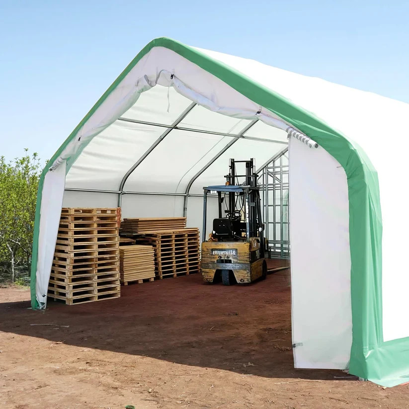 20’x40’x12′ Single Truss Storage Shelter 15oz PVC Fabric Hoop Building |Durable