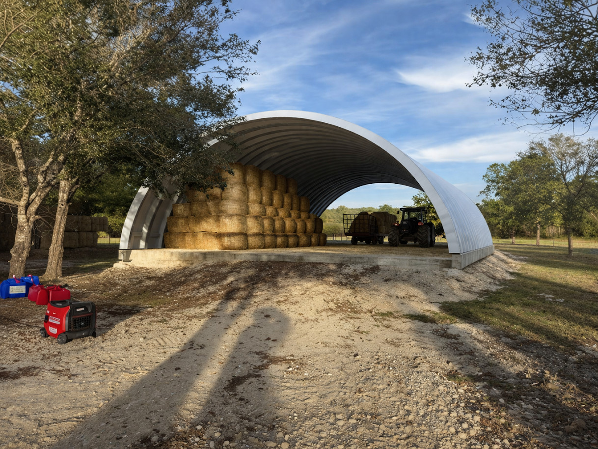 40x26x20 DuroSPAN Steel Quonset Cabin Building Kit DIY Metal Garage Open Ends