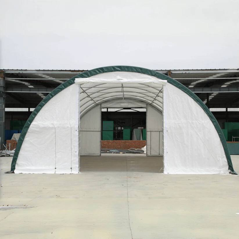 30’x65’x15′ Single Truss Storage Shelter 11oz PE Fabric Hoop Building