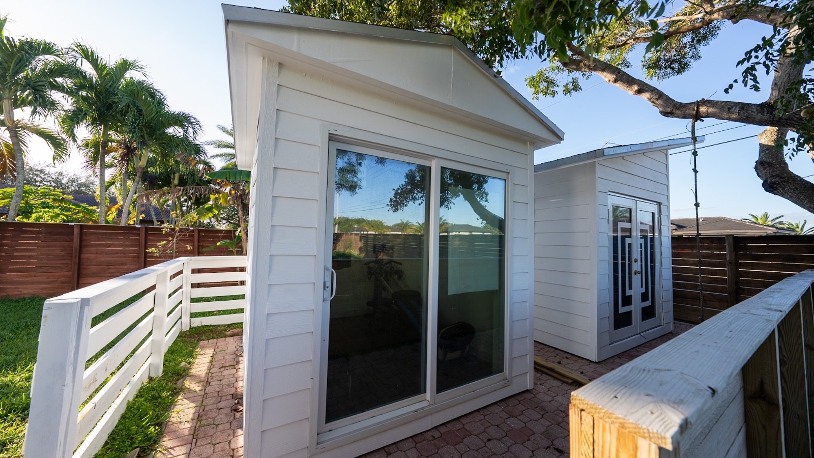Two White Portable Offices