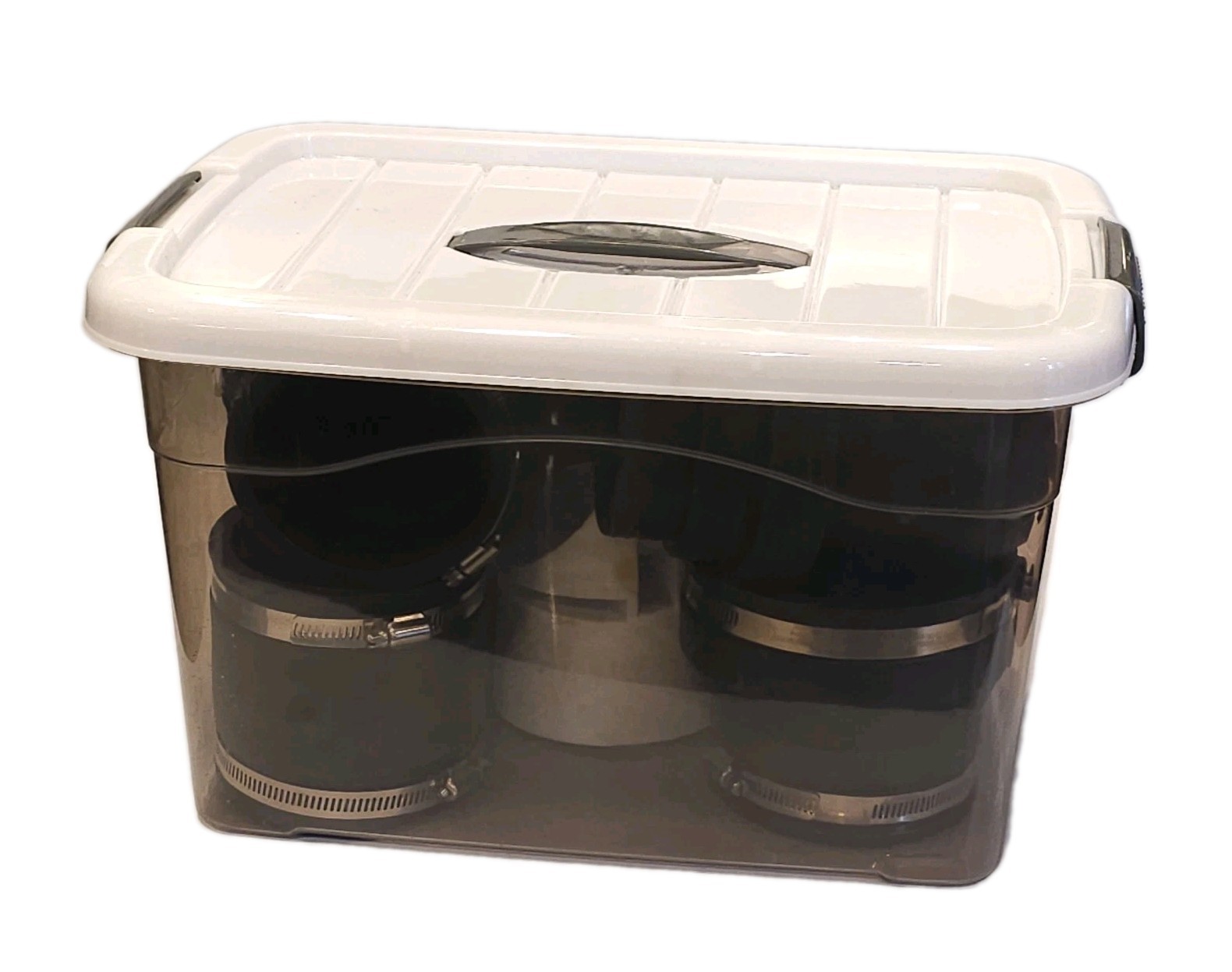 RULLINE RV and Camper Sewer Waste Plumbing Connection System 6PCS SET, Black