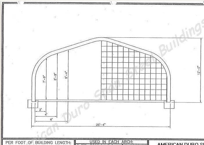 25x24x12 DuroSPAN Steel Building Garage Workshop Open Ends Factory Direct