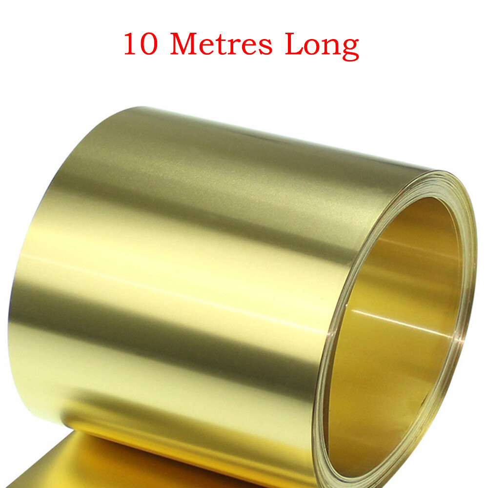 10m Long Brass Foil Belt Metal Sheet Plate Model Making 0.1mm Thick 150MM Width