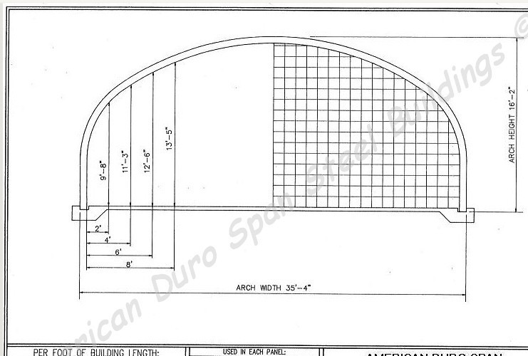 DuroSPAN S-Model 35x30x16 Steel Arch Building | Clear Span | with End Walls