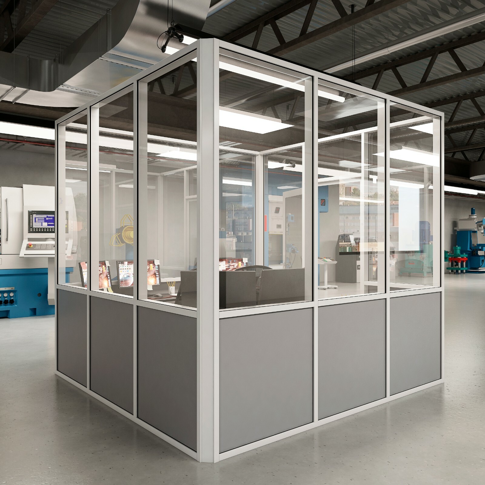 CGP Aluminum & Glass Conference Room 10′ x 10′ Clear Anodized