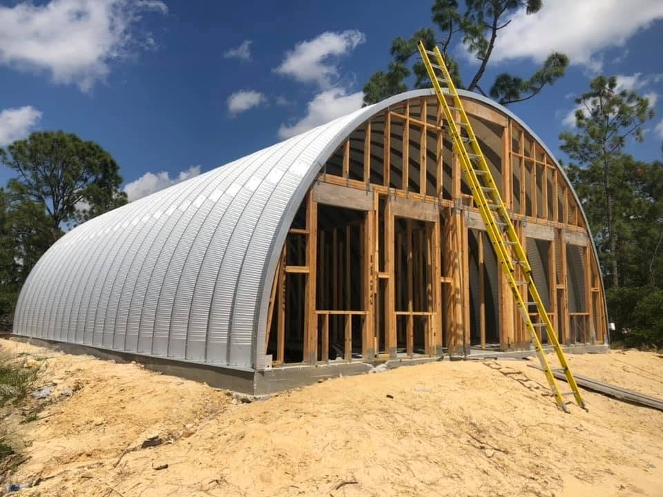 32x50x17 DuroSPAN Steel Building Quonest Home Homested Open Ends DIY Off Grid