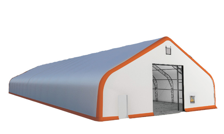 50x80x26 DUAL TRUSS *21oz PVC* Canvas Fabric Storage Building Shelter Barn Shop