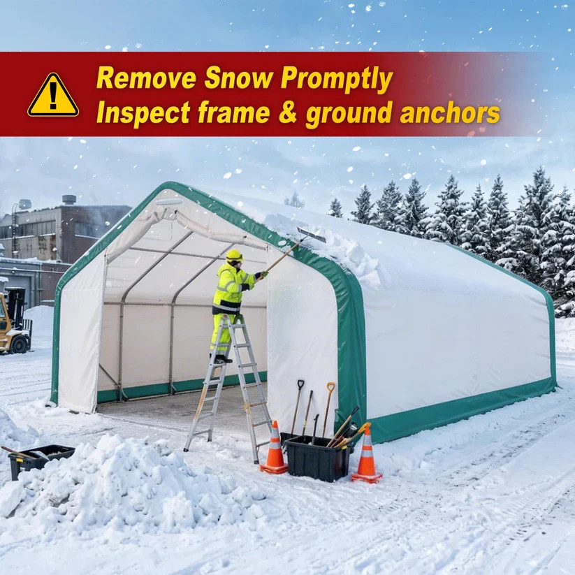 20’x40’x12′ Single Truss Storage Shelter 15oz PVC Fabric Hoop Building |Durable