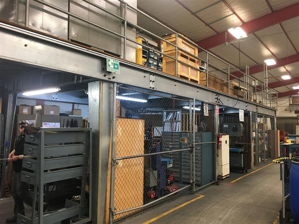 64′ L x 12′ W x 8′ H Steel Mezzanine with Stairs Included
