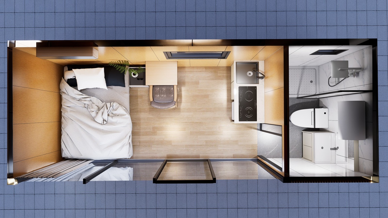 20ft Apple Cabin Waterproof Insulated Tiny House