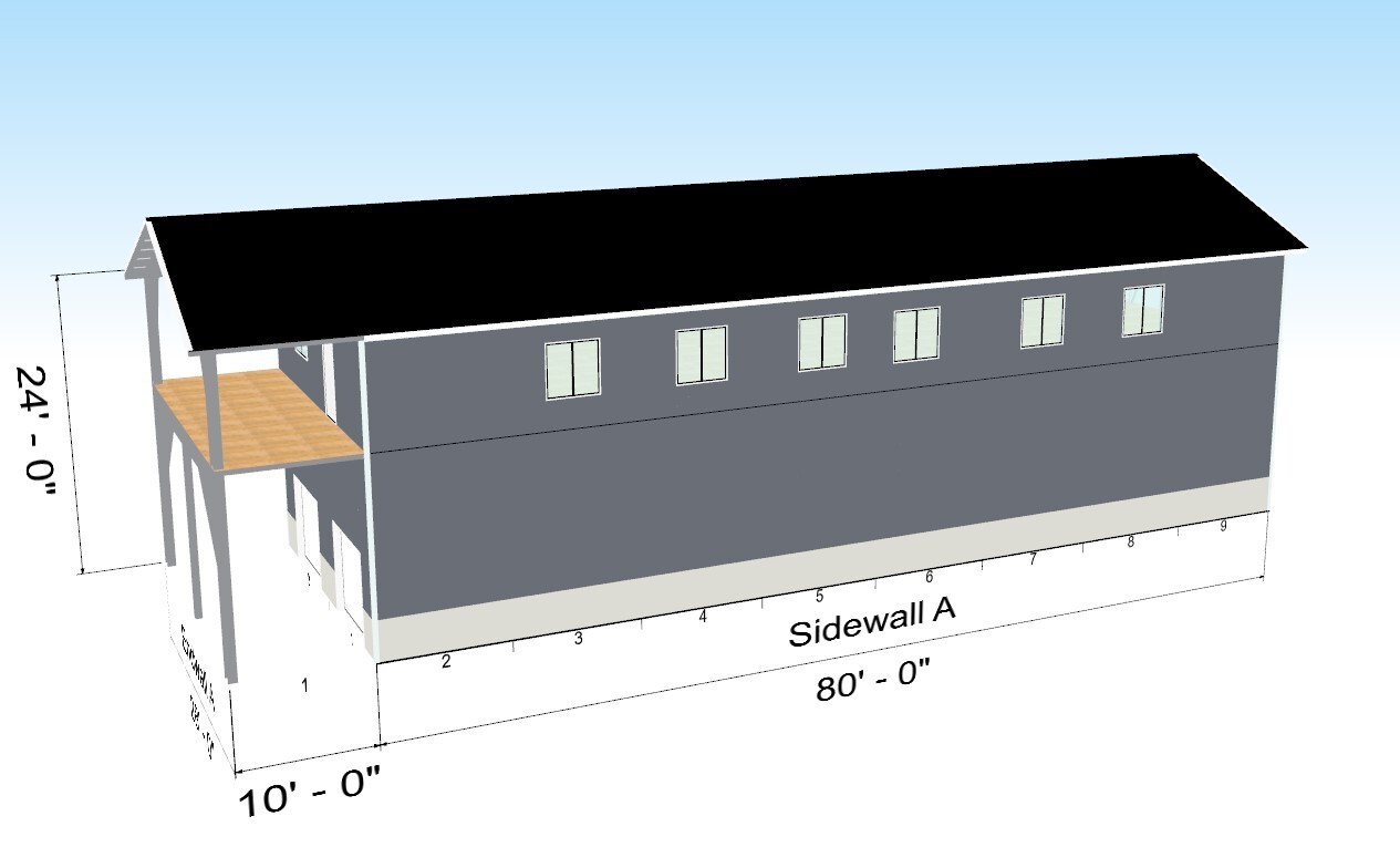 FLORIDA & TEXAS HURRICANE RATED Gable 2 Story Galvanized Steel Barndominium Kit