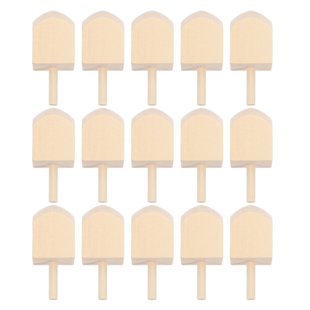 15 Pcs Wood Dreidels Bulk Traditional Spinning Tops Craft Wooden