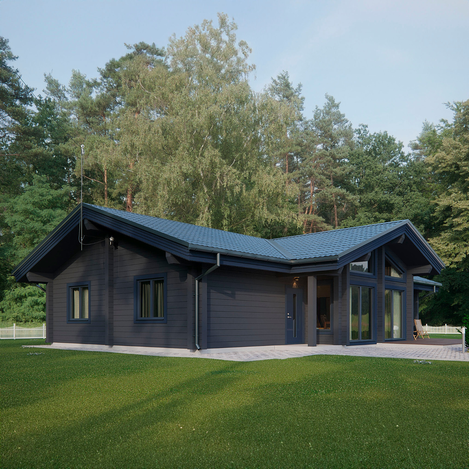 PREFAB LOG CABIN HOME KIT WOODEN SHELL 1938 ft² / 180 m² – DISCOUNT CARD 3% off