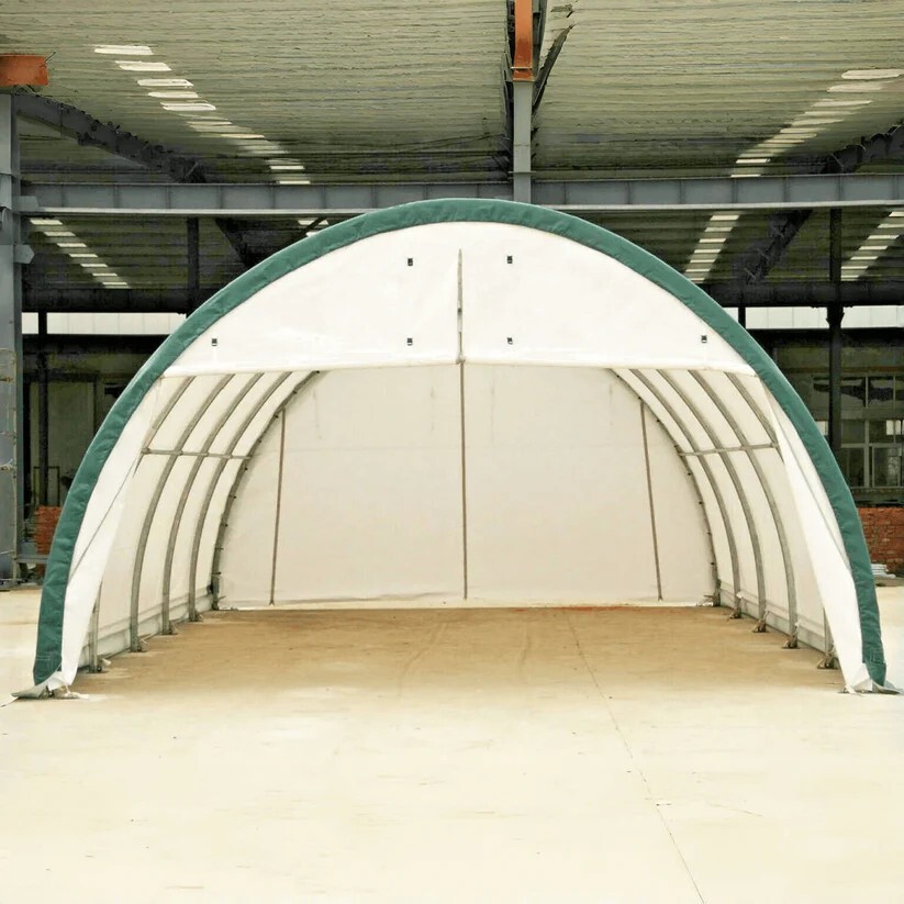 W20’xL30’xH12′ Portable Single Truss Arch Storage Shelter 11OZ PE Canvas Shelter