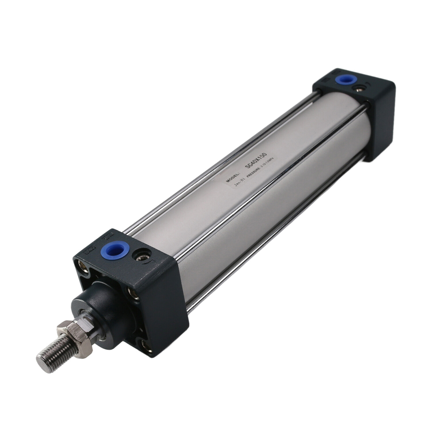 SC40mm Bore 25~200 Stroke Single Piston Rod Double Action Pneumatic Air Cylinder