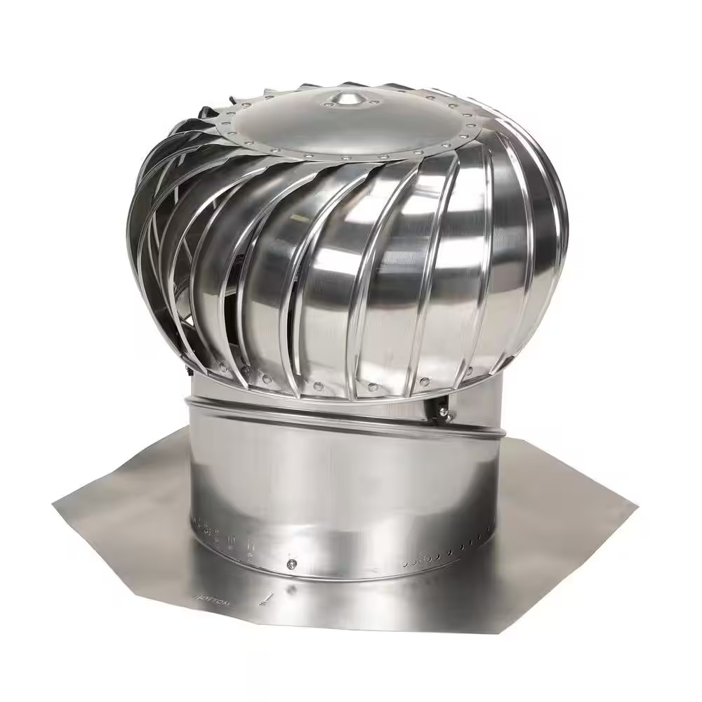 14 In. Mill Aluminum Internally Braced Wind Roof Turbine | Vent Air Internal