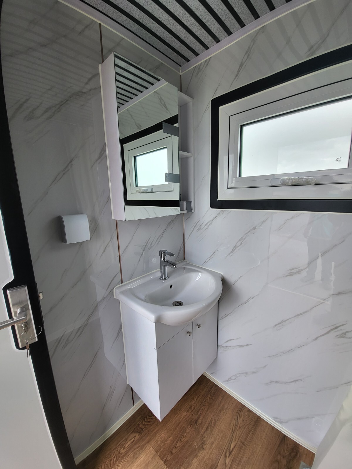 LUX Mobile Bathroom Outdoor Portable Shower Restroom Sink Toilet 110V Pool RV
