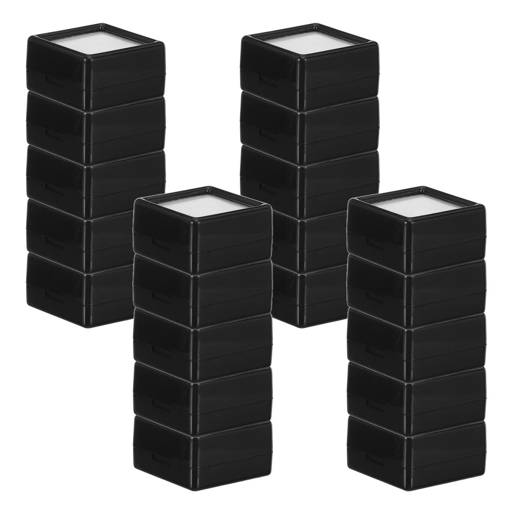 20Pcs Gems Showcase Box Black Acrylic Scratch Resistant Storage Container
