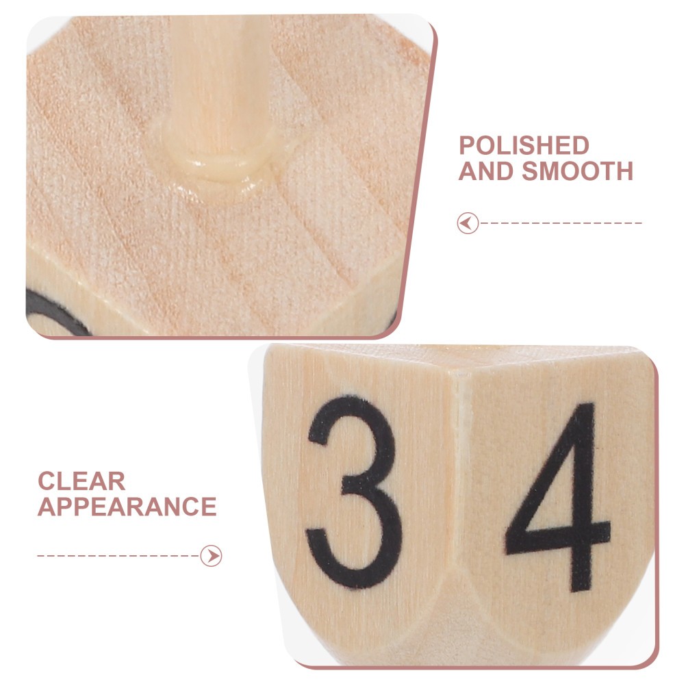10 Pcs Festive Wooden Top Dreidel Paint Blank Ornaments for Crafting