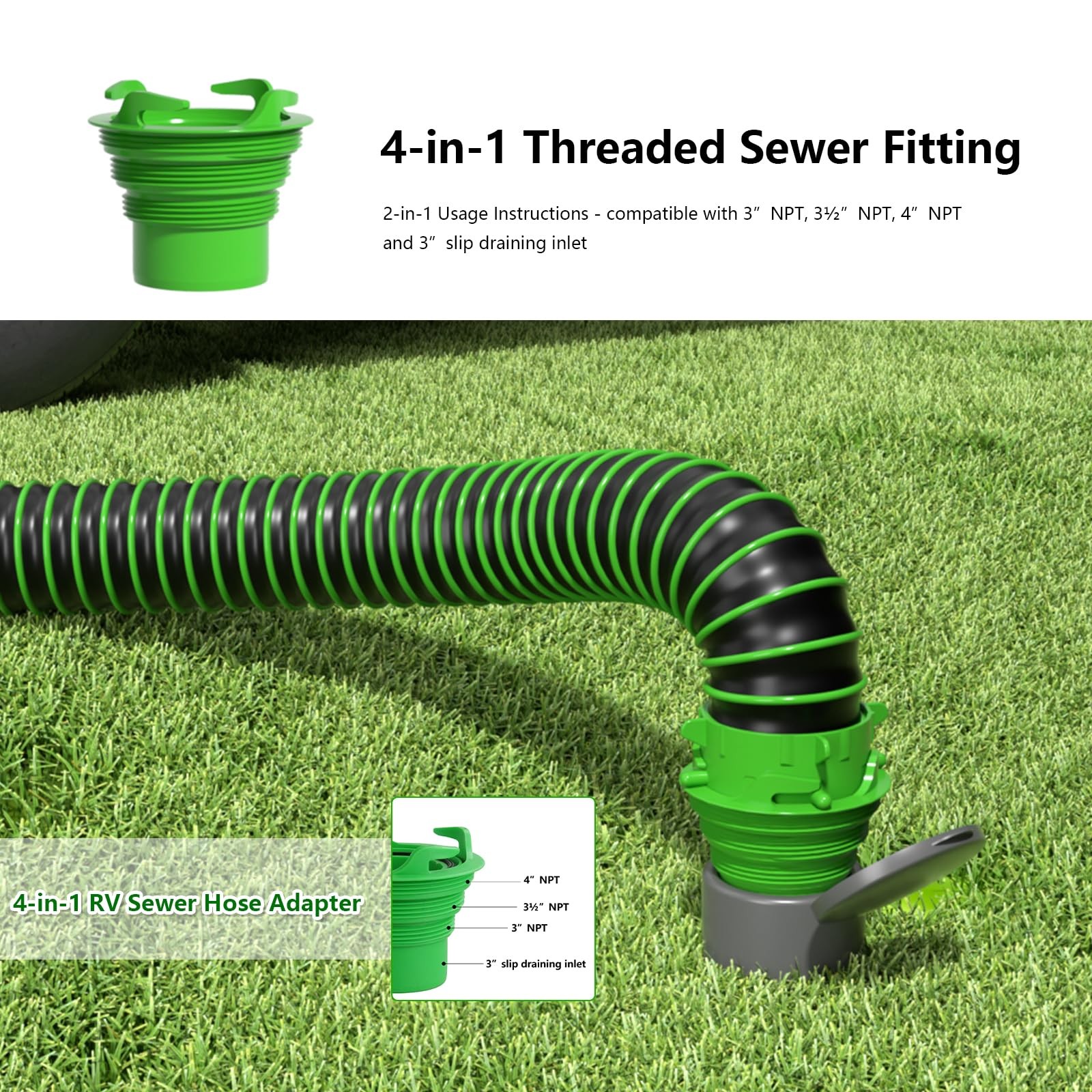 AVERONR RV Sewer Hose Elbow Adapter
