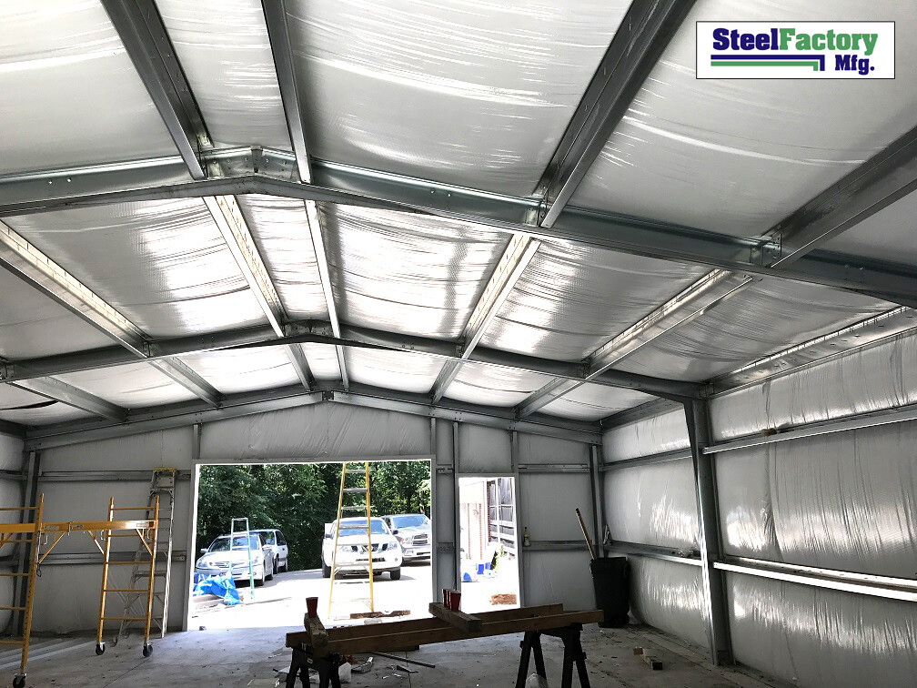 Steel Factory Prefab 20x25x9 Galvanized Metal Storage Garage Steel Building Kit