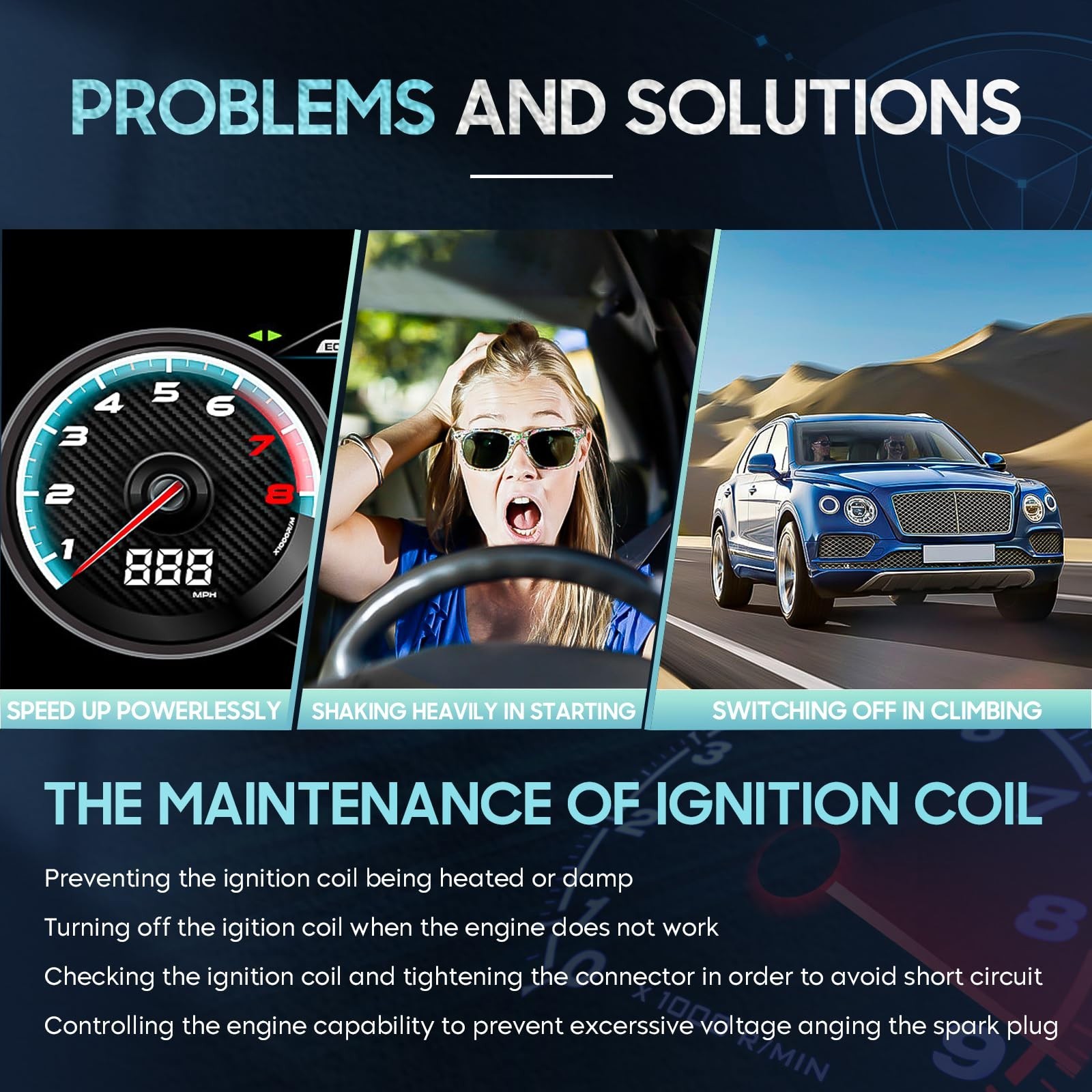 6PCS Ignition Coil Pack with 6PCS Iridium Spark Plug Compatible with Hyundai …