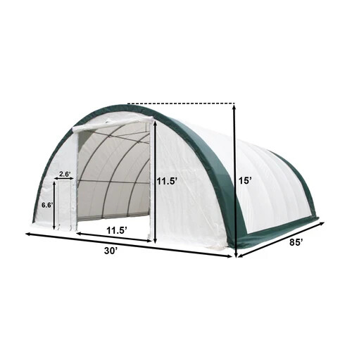 30x85x15 Canvas Fabric Storage Building Shelter Shop Hoop Barn/Car Garage