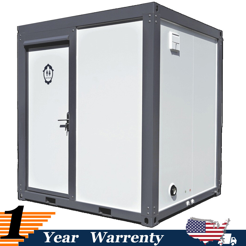 Portable Restroom Bathroom Mobile Toilet w/Shower Upgrade Acrylic Fanshaped Door