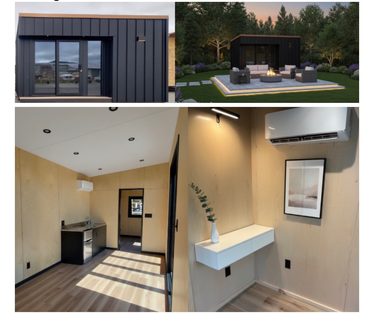 Fully Assembled Mini-O “The Sixteen BnB” Tiny Home / ADU / Office / Cabin