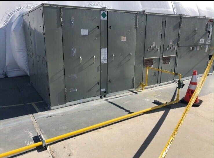 Air Dome, 7200 sq. ft., air structure, 60″ x 120″, HVAC 50 ton Trane gas unit