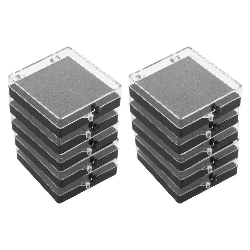 10 Pcs Brooch Jewelry Storage Case Pin Display Box Plastic Boxes
