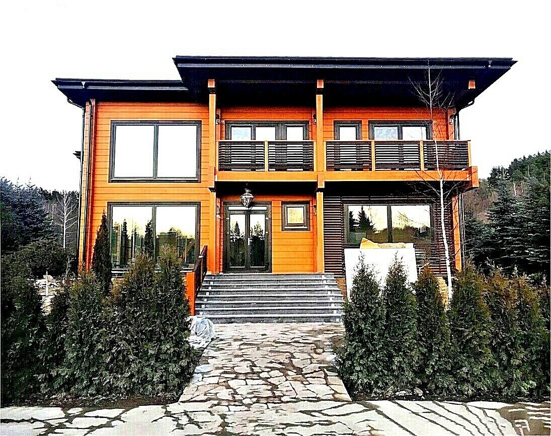 MODERN WOODEN HOUSE KIT #LH-219 ECO FRIENDLY WOOD PREFAB DIY BUILDING CABIN HOME