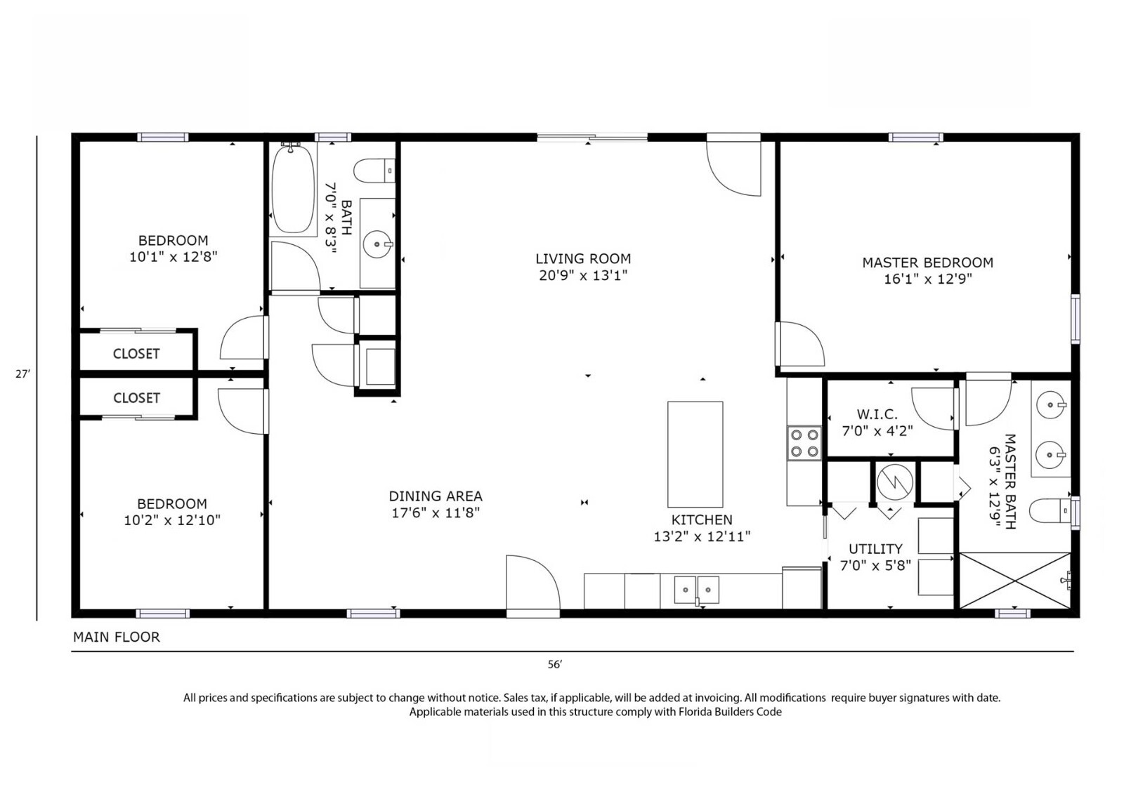 2025 The Villa Modular Stick Built Home – 3BR/2BA – 27×56- 90 Days!-ALL FLORIDA