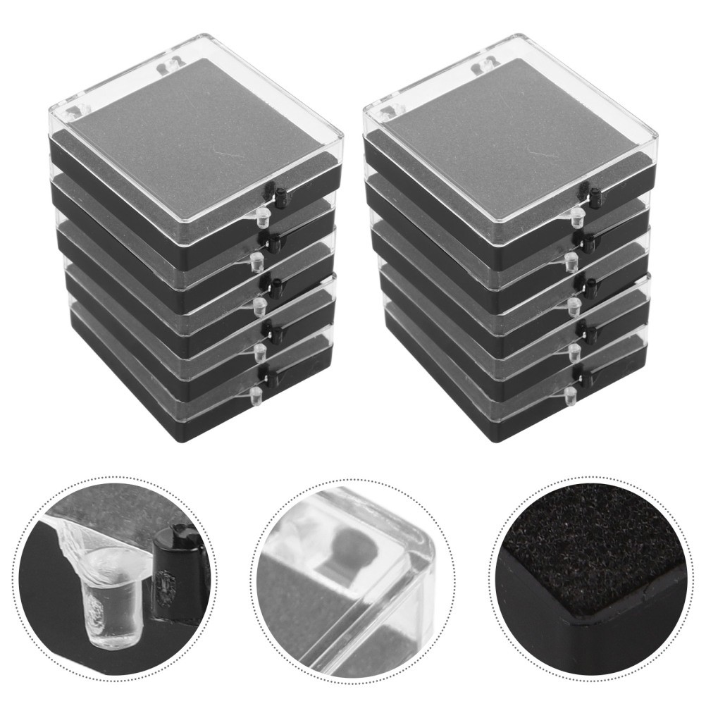 10 Pcs Medal Pin Display Box Badge Storage Case Collection Holder Lapel