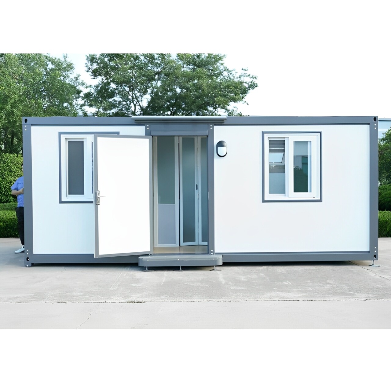 7x20ft Portable Office w/ Bedroom Toilet Shower Steel frame Lockable Entry Door