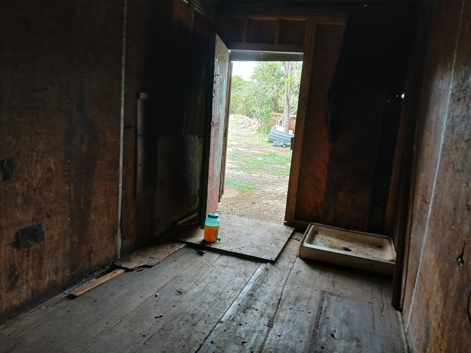 Metal Wood Modular Prefabricated Building Damaged Exterior Needs Repair