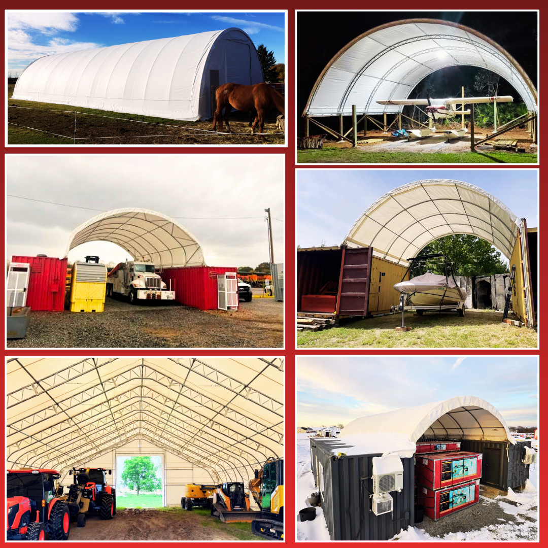 40x40x15 Dual Truss *HEAVY DUTY* 30oz PVC Fabric Container Shelter/ No Welding!