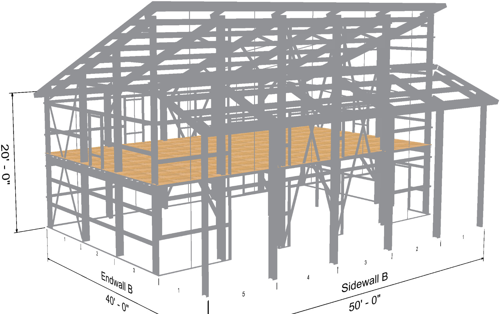 Single Slope 2 story Building Design Information Package