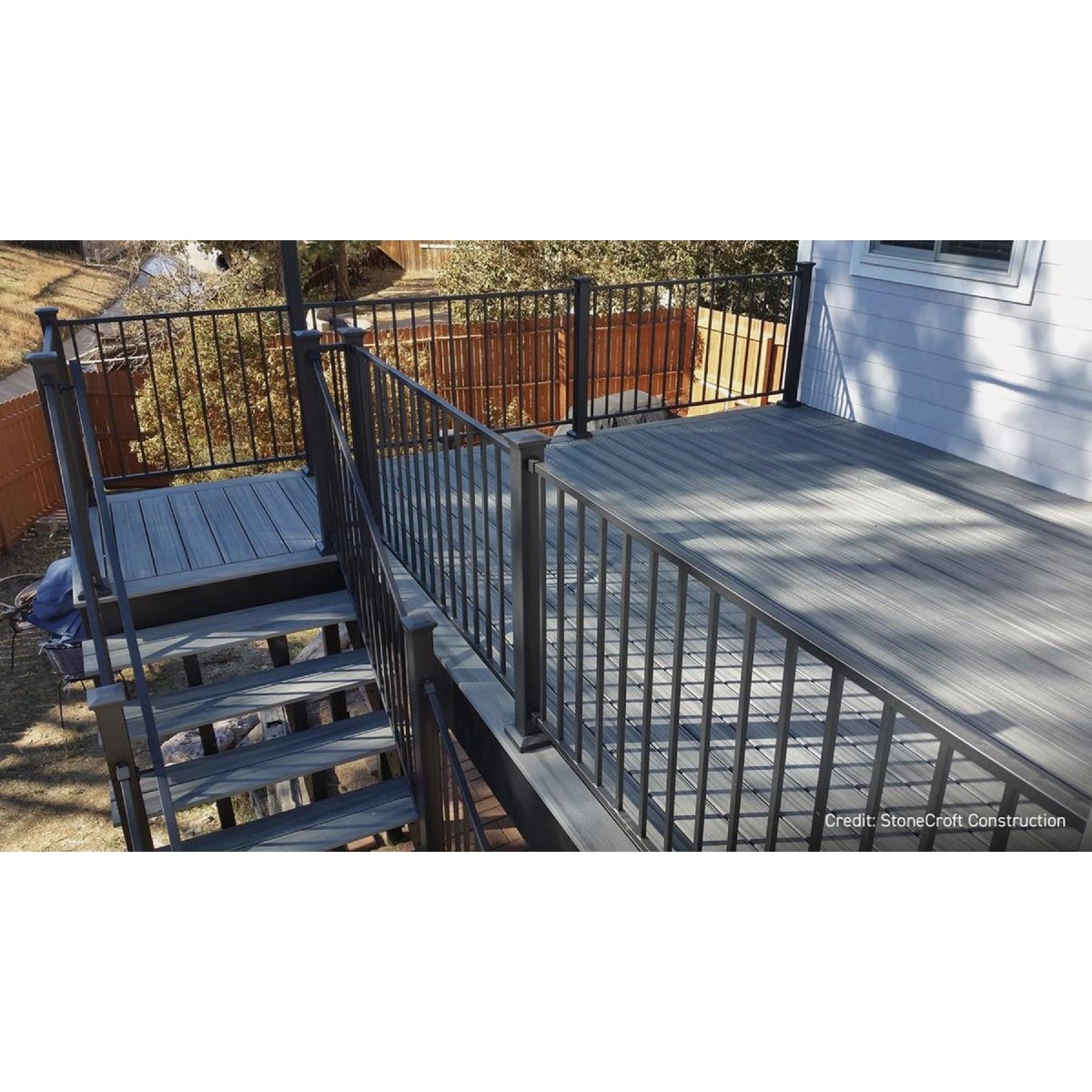 Fortress Building Products Fe26 Black Sand Galvanized Steel Simplified Stair